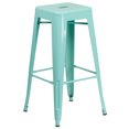 thumbnail image 3 of Commercial Grade 4 Pack 30" High Backless Mint Green Indoor-Outdoor Barstool, 3 of 9