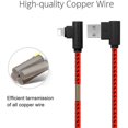 thumbnail image 3 of Compatible avec le Chargeur d'Iphone, 3 Pack de Recharge Rapide de 90 Degrés (3 Mètres, Rouge), 3 of 3