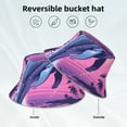 thumbnail image 3 of Kll Hawaiian Beach Dolphin Bucket Hat for Women Men Packable Travel Beach Sun Hat Outdoor Rave Accessories Reflective Fisherman Cap, 3 of 6