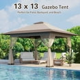 thumbnail image 5 of Bezseller 13x13 Pop-up Gazebo, Outdoor Waterproof Tent Canopy for Outdoors, Khaki, 5 of 12