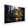thumbnail image 2 of Designart "Garden Gateway at Lake House IV" Landscapes Framed Wall Art Decor - Coastal Orange Landscape Cottage Living Room Framed Canvas Art, 2 of 6