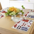 thumbnail image 4 of Ambesonne Heels and Dresses Place Mats Set of 4, Women Garment, Standard Size, Coral Lavender Black, 4 of 6