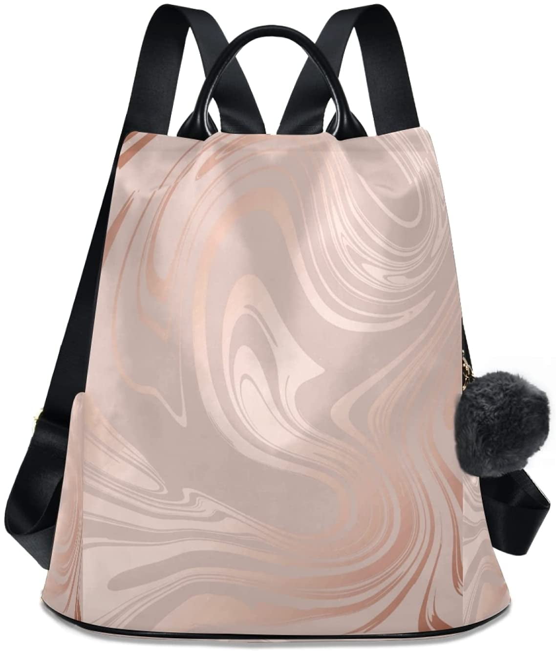 rose gold marble backpack