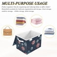 thumbnail image 6 of Yayeee Collapsible Cube Storage Bin with Lid Fabric Closet Decorative Basket with Handles, Starry Fireworks Pattern, 6 of 7