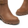 thumbnail image 4 of DREAM PAIRS Women's Chunky Heel Ankle Boots, Slip-On Chelsea Boots with Buckle Strap and Lug Sole, 4 of 8
