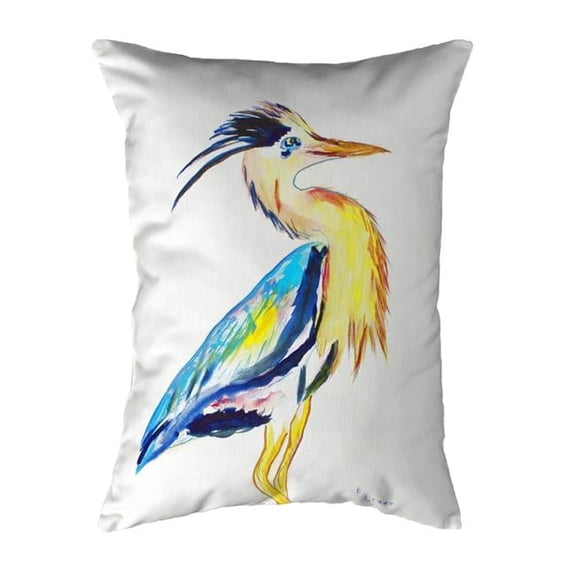 11 x 14 in. Vertical Blue Heron Small No-Cord Pillow