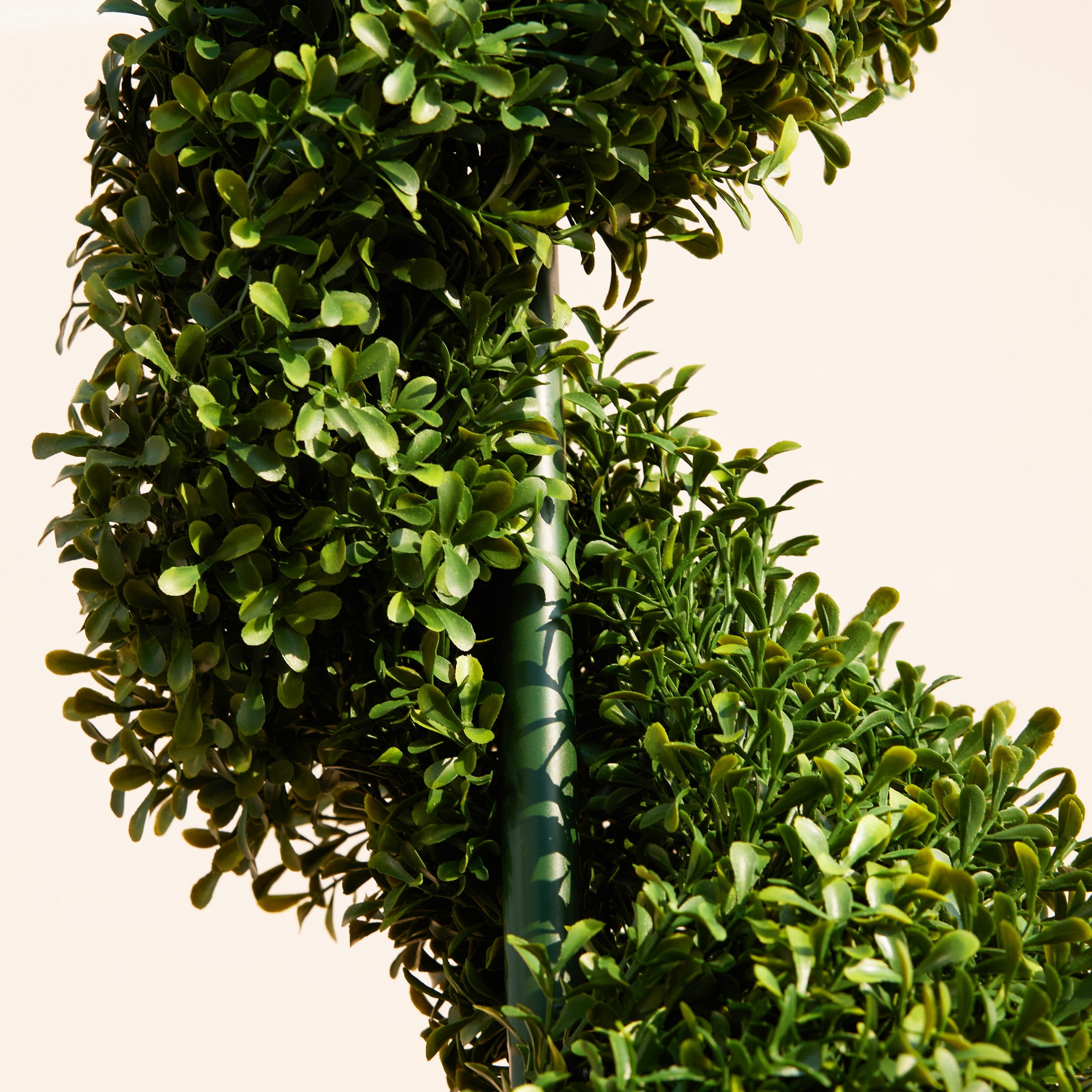DR.Planzen 2 Pack 4FT Artificial Boxwood Spiral Topiary Tree – 900 Leaves Faux Boxwood Plant, UV Resistant Outdoor Fake Plant – Realistic Front Door Entryway Porch Decor Tree for Outdoor Garden Patio