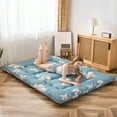 thumbnail image 5 of COSMOGO Floral Printed Japanese Roll Up Floor Futon Mattress flower 1 54" x 80" x 3" Polyester, Foam, 5 of 5
