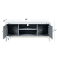 thumbnail image 3 of Atumcto Mirrored TV Stand for 65in TV, Silver Console with Storage Cabinets and Shelves, Modern Glam Entertainment Center for Living Room, 3 of 9
