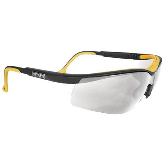 Dewalt DPG55-1C Dual Comfort Clear High Performance Protective Safety Glasses with Dual-Injected Rubber Frame and Temples