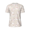 thumbnail image 6 of Rocae Beautiful Rabbit for Men's Mesh Quick-Dry Short Sleeve Workout T-Shirt,Mens Crew Neck Tee Lightweight Soft Classic T Shirts Large, 6 of 9