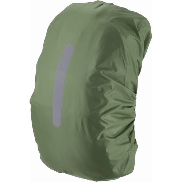 Waterproof Backpack Rain Cover, Non-Slip Cover with Vertical Reflective Strap Stay Dry for Hiking, Camping, Hunting