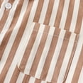 thumbnail image 6 of vdgthytj Toddler Baby Button down Shirts Kids Striped Lapel Long Sleeve Tops Casual Spring Fall Outfits for Girls Boys, 6 of 8