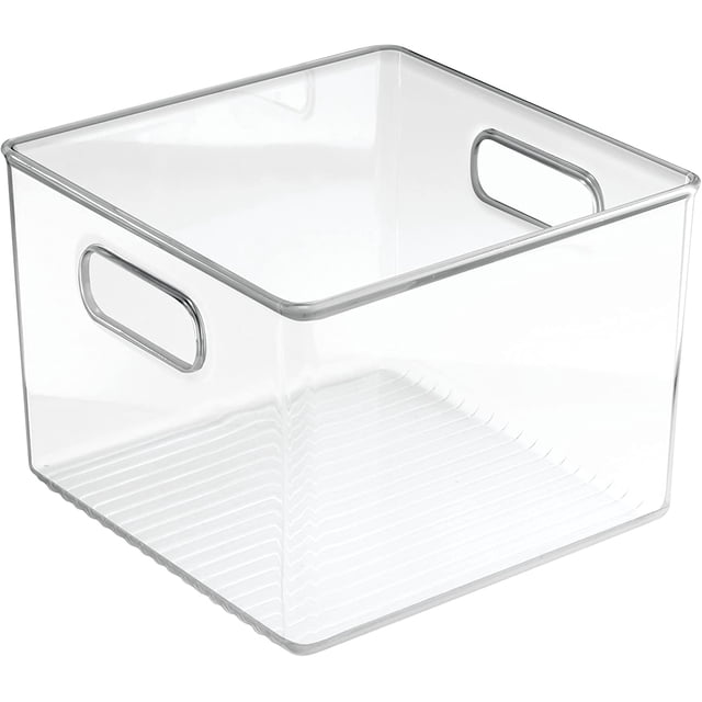 Caja de almacenamiento con asas integradas - caja de plástico apilable para la oficina