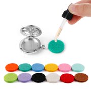 48 PCS Refill Pads 0.87 Inch Felt Pads Highly Absorbent Replacement Pads for Diffuser Necklace Diffuser Bracelet Car Diffuser Vent Clip