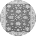 thumbnail image 1 of Ahgly Company Indoor Round Oriental Gray Traditional Area Rugs, 3' Round, 1 of 1