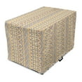 thumbnail image 1 of Striped Dog Crate Cover, Prehistoric Stripes Form Indie Hunting Aboriginal Wild Art, Easy to Use Pet Kennel Cover for Medium Large Dogs, 35" x 23" x 27", Yellow Blue, by Ambesonne, 1 of 6