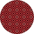 thumbnail image 1 of Ahgly Company Machine Washable Indoor Round Transitional Saffron Red Area Rugs, 4' Round, 1 of 7