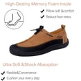 thumbnail image 3 of Mens Casual Loafers Non-slip Outdoor Lightweight Retro Walking Shoes Minimalist Business Office Moccasins Black 10.5 US, 3 of 7
