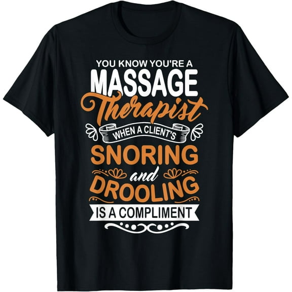 Massage Therapist Masseur Masseuse Body Treatment Therapy T-ShirtMen and women, Black T-shirt, size: Extra large S-4XL