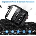 thumbnail image 3 of [10 Pack] Hard PC Case Compatible with Apple Watch Series 6 / SE/Series 5 / Series 4 44mm with Built in Tempered Glass Screen Protector, Ultra-Thin Full Cover Bumper Compatible with iWatch 44mm, 3 of 5