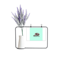 thumbnail image 1 of Asno africano Tarjeta de jarrón de lavanda artificial, 1 of 3