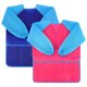 thumbnail image 1 of Delantal de pintura para niños, delantal de dibujo, delantal de cocina reutilizable para niños, Protector de ropa, delantal de manga larga con bolsillo frontal, talla M, 2 uds., 1 of 7