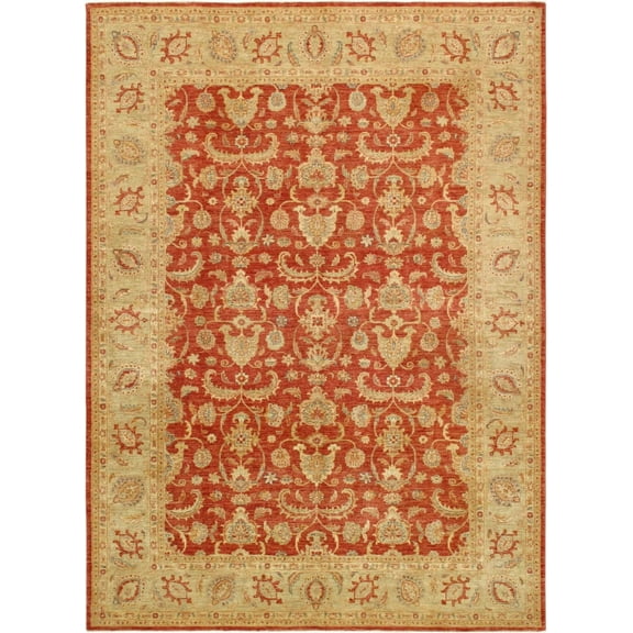 Pasargad Home Ferehan Collection Hand-Knotted Lamb's Wool Area Rug- 8'10" X 11'11"