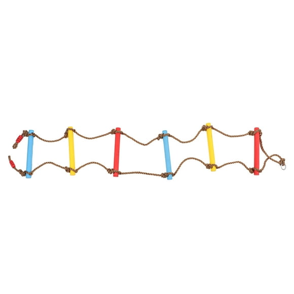 Demonsen Tree Ladder Toys For Children,Children's Crawling Rope Ladder Toys,Climbing Rope Ladder Multilayer Wear Resistant Nylon Rope Maximum Stability Good Grip Strength Kid Crawling Rope Ladder
