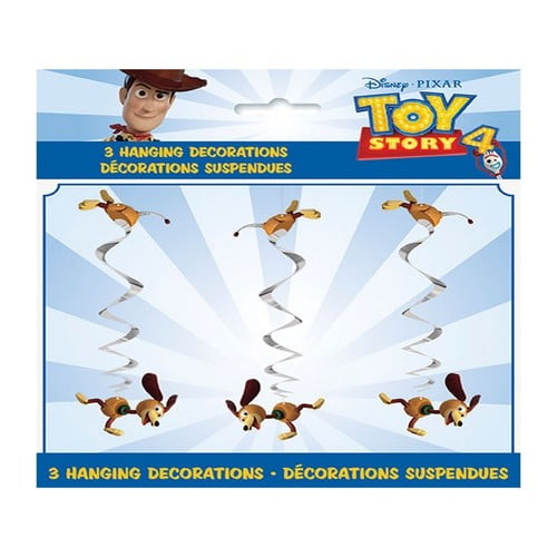 DISNEY'S TOY STORY 4 HANGING SWIRL DECORATIONS, 3CT