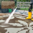 thumbnail image 6 of VUNATE Outdoor Rug Carpet 9'x12' Waterproof Reversible Patio Rug Portable Indoor Outdoor Rug Plastic Straw Rug for Beach RV Camping Garden Picnic Deck Backyard Tropical Porch Decor Brown, 6 of 8