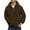 Army Green, variant on LNZGNM Quarter Zip Hoodie Men Flannel Quarter Zip Long Sleeve Jacket Big and Tall Warm Sweatshirt with Pockets Fashion Fall Coats,Brown 3XL