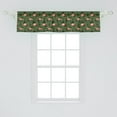 thumbnail image 2 of Ambesonne Flamingo Valance Pack of 2, Exotic Bird and Monstera, 54"X12", Charcoal Grey Dark Salmon, 2 of 3