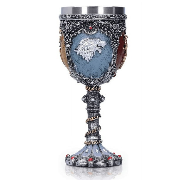 SHAR Resin Stainless Steel Tumbler, Gothic Cocktail Glasses, Medieval
