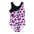 thumbnail image 5 of Yruioon Kids Girls Leopard Printed Gymnastics Outfits Sleeveless Ballet Dancewear Leotard with Pink XXL, 5 of 7