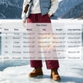 thumbnail image 3 of Women's Warm Insulated Quilted Winter Pants Fleece Lined Water Resistant Snow Pants Elastic High Waist with Pockets Outdoor Hiking Ski Bottoms Wine, 3 of 8