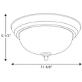 thumbnail image 2 of Progress Lighting, Melon Collection, 1-Light Flush Mount, Brushed Nickel, Alabaster Glass Shade, 2 of 2