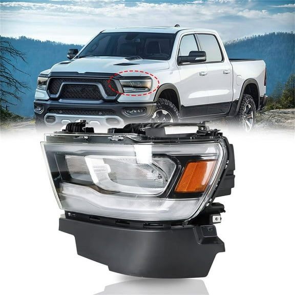 labwork Headlight Assembly Replacement for Ram 2019-2021 1500 Headlight Headlamp LH Set Driver Side