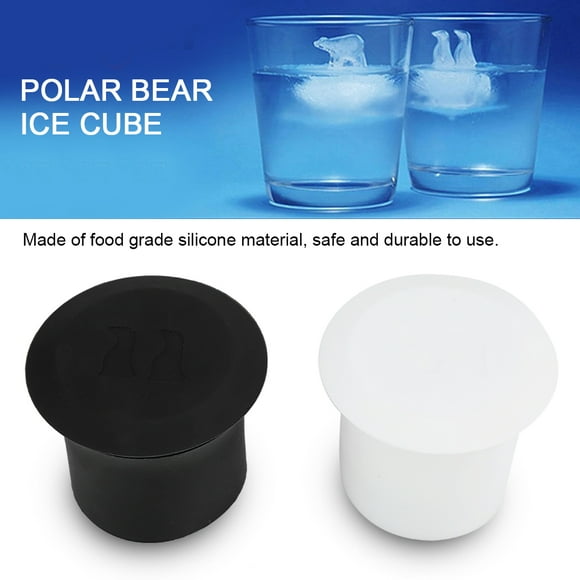 LHCER 2 PCS Cute Polar Bear Penguin Silicone Ice Cube Mold Tray for Party Whisky Cocktail,Ice Cube , Ice Mold