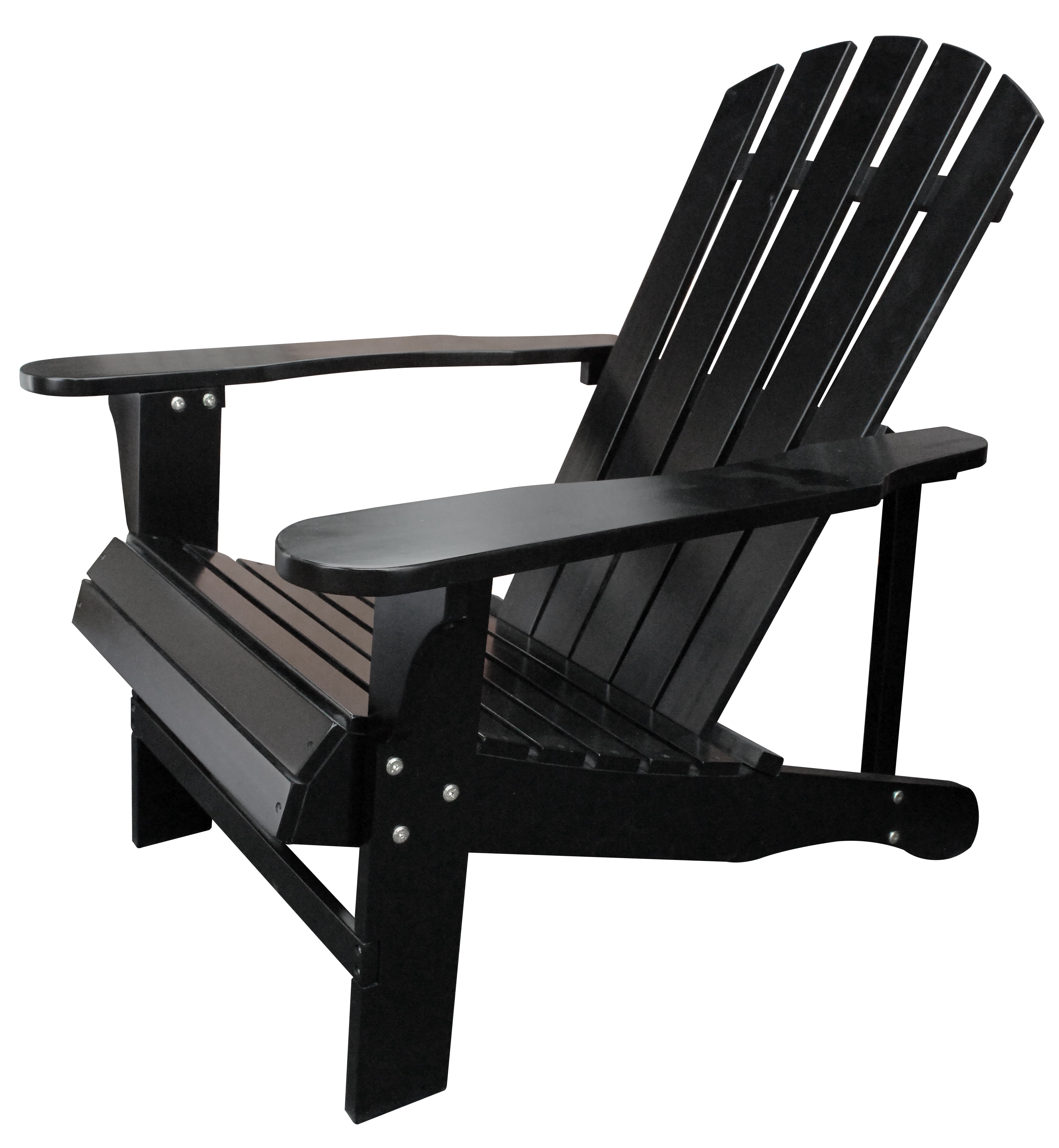 Leigh Country TX 39008 Adult Patio Adirondack Chair - Black