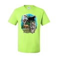 thumbnail image 2 of Eagle Bear Deer and Wolf Wildlife Americana / American Pride Men's Graphic T-Shirt, Safety Green, 2XL, 2 of 3