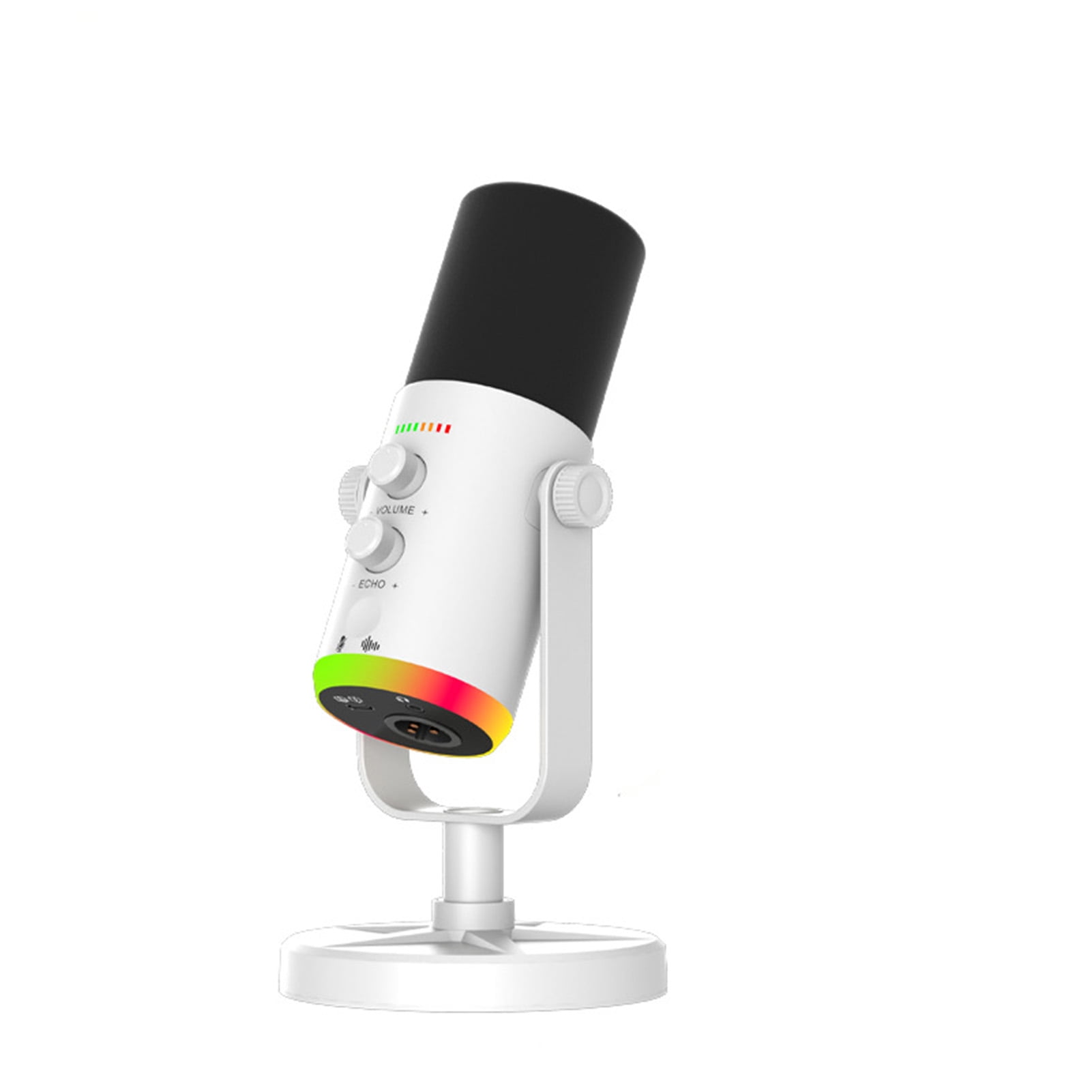 USB Condenser Microphone USB Condenser Dynamic Microphone with Multifunctional Controls Studio Audio Clarity RGB Lighting for Streaming Gaming
