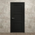 thumbnail image 3 of Slab Door Panel 24 x 80 inches | Ego 5010 Painted Black Oak | Wood Veneer Doors | Pocket Closet Sliding Barn, 3 of 4
