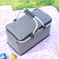 thumbnail image 2 of Holocky Large Picnic Basket Insulated Foldable Cooler Bag for Camping Picnic Travel Lunch Bag, 2 of 5
