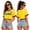 Yellow, variant on Soccer Jersey for Women Y2K Short Sleeve Mesh Crop Tops Baggy Streetwear Summer Shirt Personlized Fans Apparel,Black,L