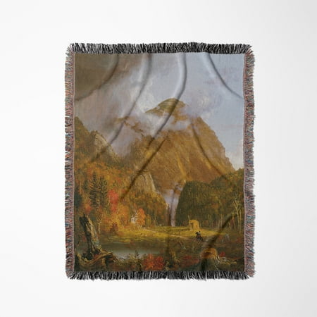 A View Of The Mountain Pass North Of The White Mountains By Thomas Cole Woven Blanket A View Of The Mountain Pass North Of The White Mountains By Thomas Cole Woven Blanket