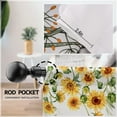 thumbnail image 5 of Sunflower Country Kitchen Curtains Rod Pocket Rustic Yellow Floral Farmhouse Small Cafe Tier Curtains Vintage Wood Barn Retro Window Treatment Drapes Home Decor(27.5W X 39L Inch 2 Panels), 5 of 6