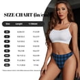 thumbnail image 2 of Thongs for Women - Blue black plaid A No Show Seamless Womens Thongs Underwear, Breathable G String Thongs for Women, Ladies Stretch Low Rise Thong Bikini Panties Briefs, 2 of 5