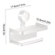thumbnail image 3 of Portarrollos con ventosa de doble capa | Estante de pared para papel higiénico y toallas de papel | Organizador de baño y cocina sin taladros | Incluye 1 estante, 3 of 6