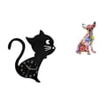 thumbnail image 1 of Reloj de pared con diseño de gato, bonito reloj de pared, figura decorativa, estatua de perro, coleccionable, decoración, hecho a mano, materi, 1 of 8